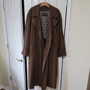 Newport Brown Quilted Lining Trench Coat
